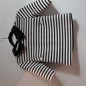 Zara B&W Collection Cropped suba striped top